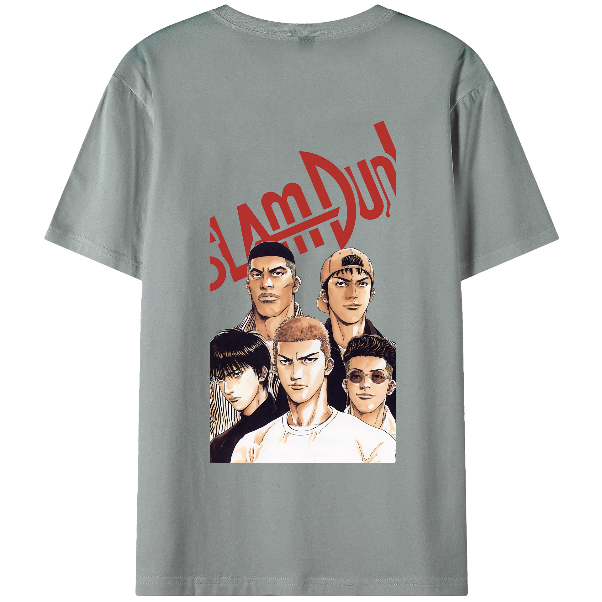 （画像用） SLAM DUNK／スラムダンク 綿100％ メンズ半袖Tシャツ（バックプリント） 通気性